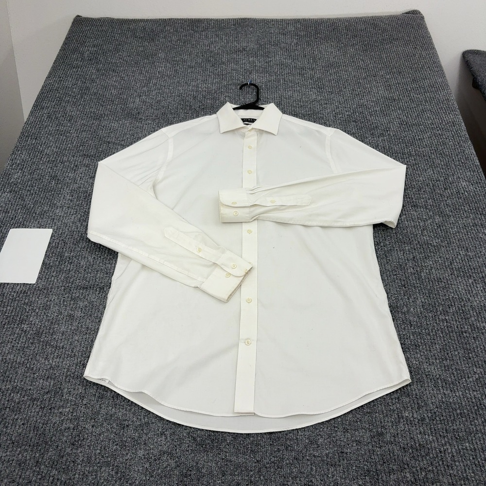 Lauren Ralph Lauren Button Up Shirt Mens 16.5 White Stretch Tall Fit Business